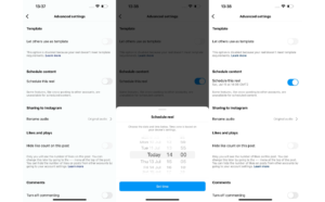 Schedule post settings
