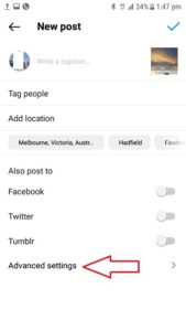 advance setting